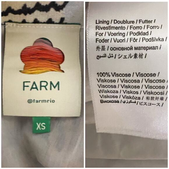 Farm Rio | Tapestry Blue Black Gold Tie Waist Ruffle Designer Mini Skirt XS - Picture 10 of 11